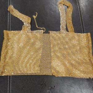 Gold rhinestone bodice